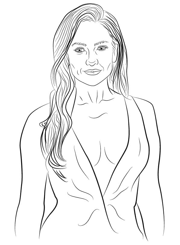 Jennifer Lopez 1 Coloring Page