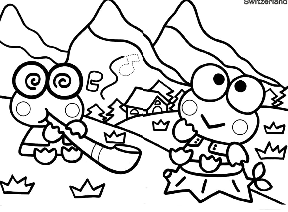 Keroppi for Kid Coloring Page