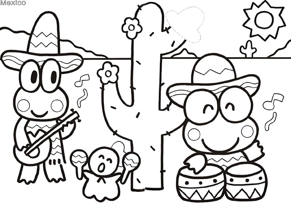 Keroppi to Color Coloring Page