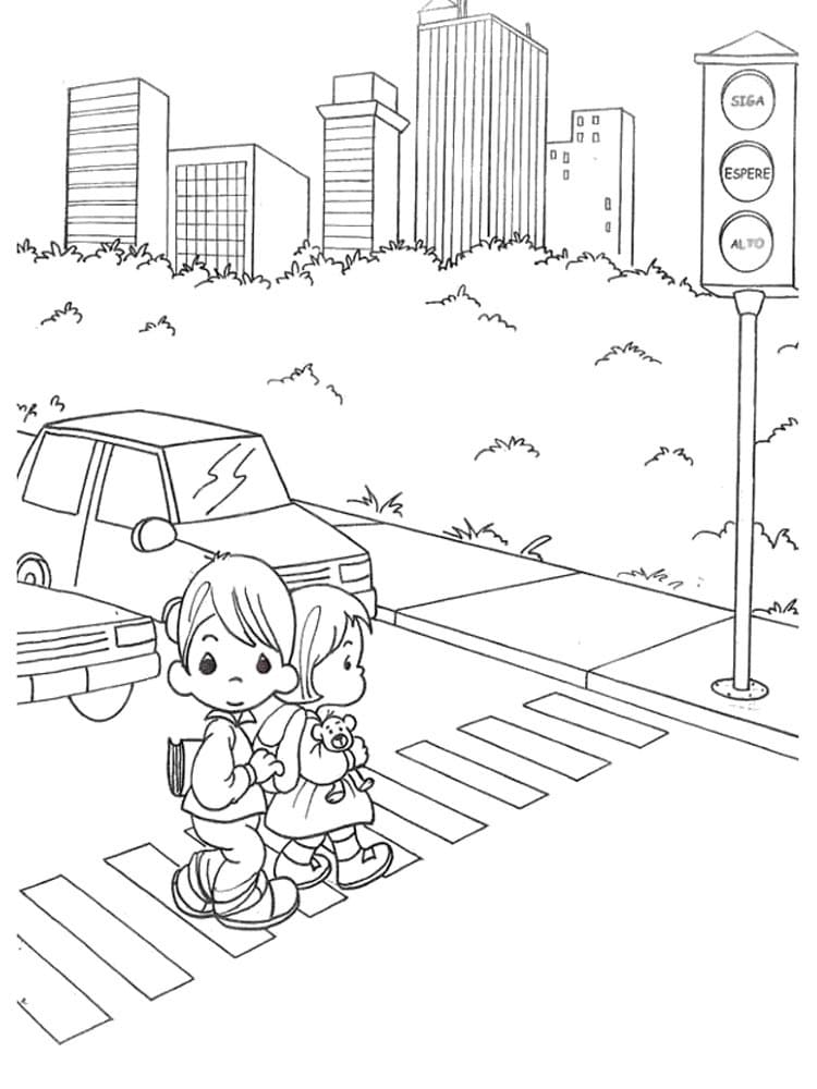 Kids and Traffic Light