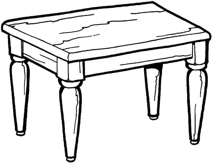 Kitchen Table Coloring Page