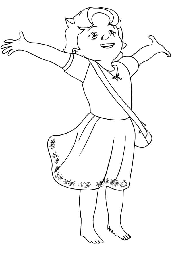 Little Girl Heidi Coloring Page