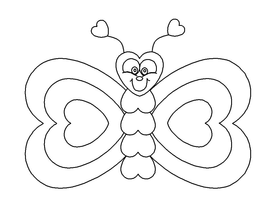 Lovely Butterfly Coloring Page