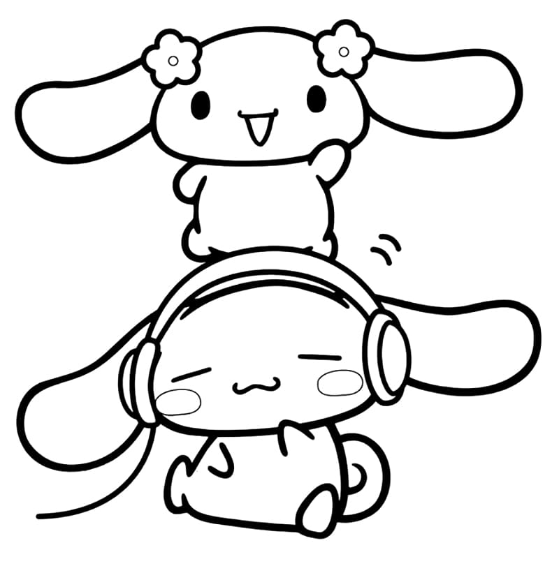 Lovely Cinnamoroll Coloring Page