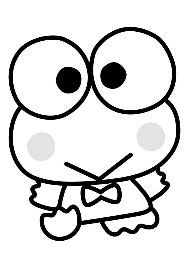 Lovely Keroppi Coloring Page