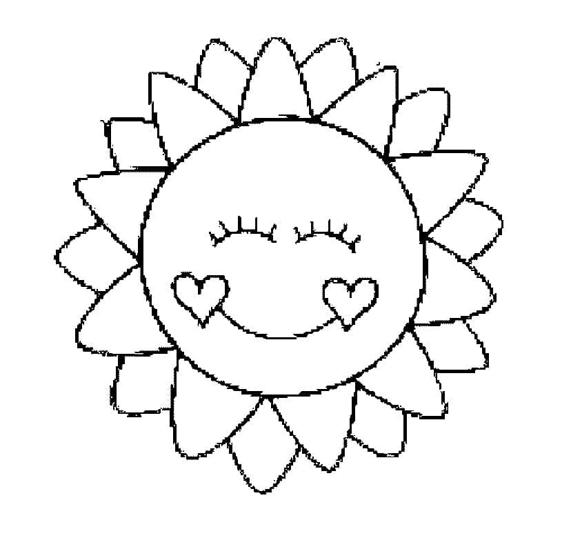 Lovely Sun Coloring Page