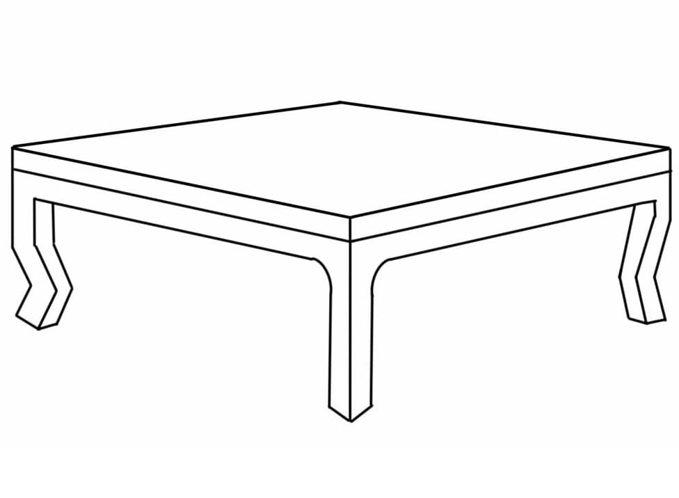 Low Table Coloring Page