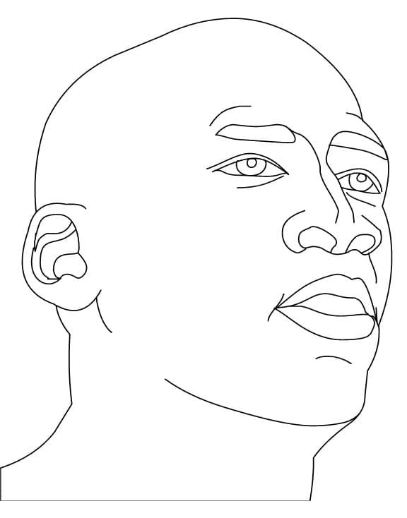 Michael Jordan’s Face Coloring Page