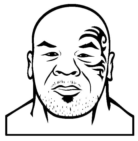 Mike Tyson’s Face Coloring Page