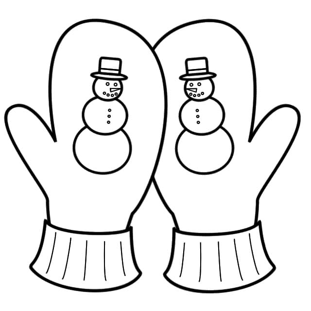 Mittens with Snowmen