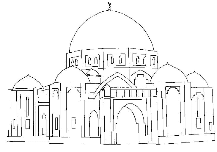 Mosque to Print Coloring Page