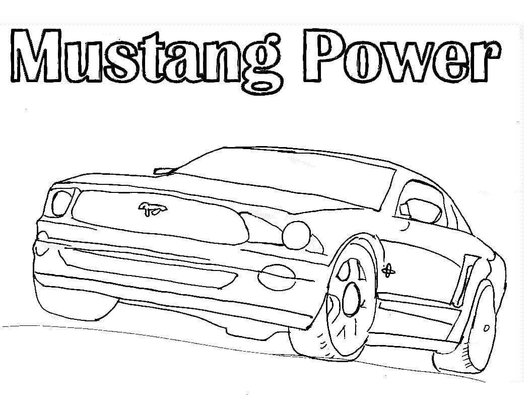 Mustang Power Coloring Page