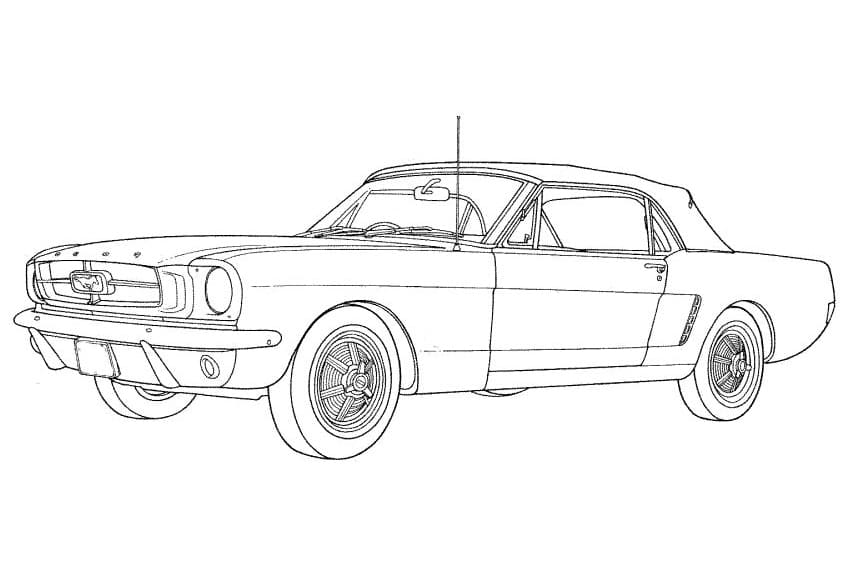 Mustang to Color Coloring Page