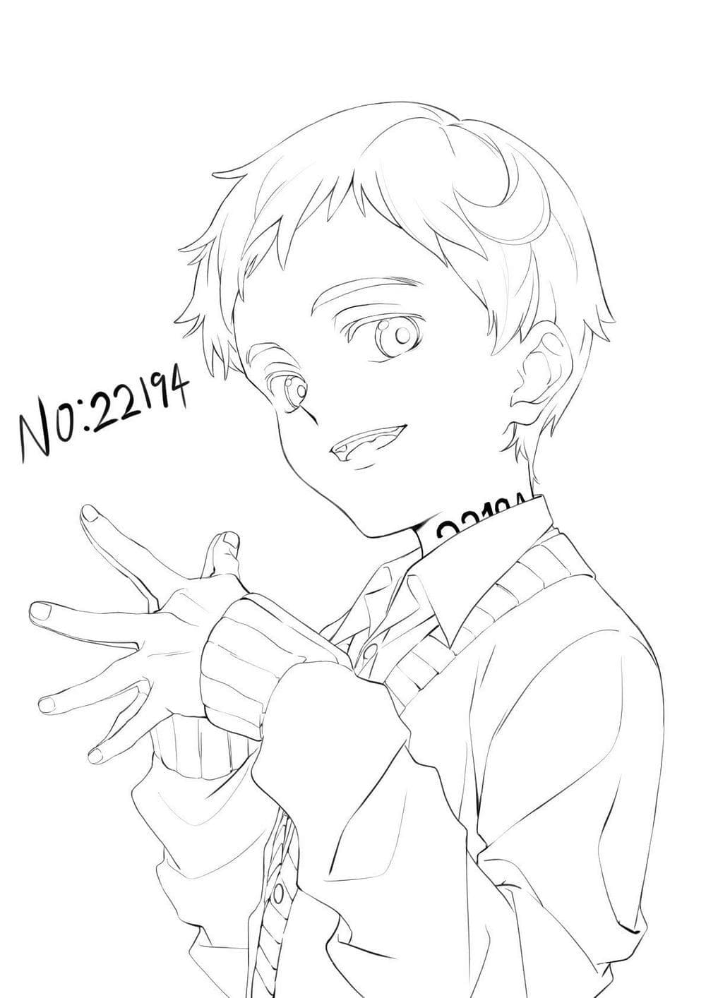 Norman Promised Neverland Coloring Page