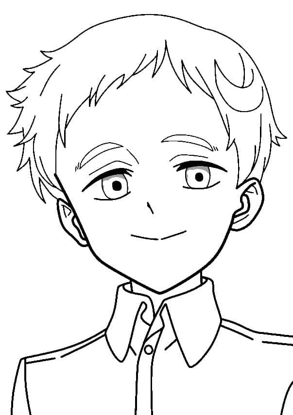 Norman from The Promised Neverland Coloring Page