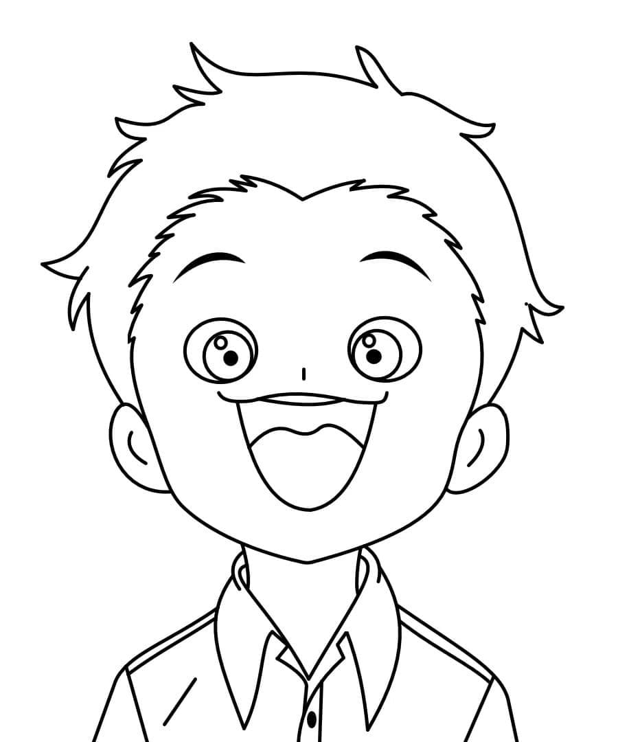 Phil from The Promised Neverland Coloring Page