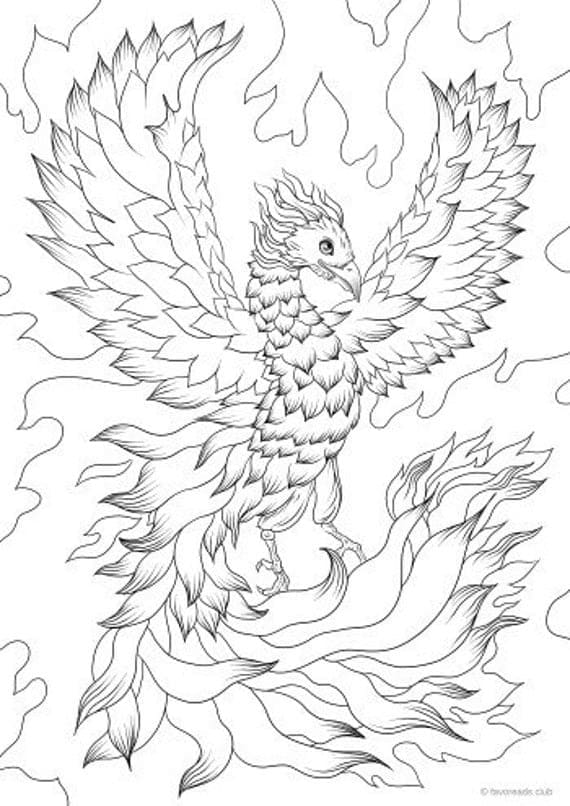 Phoenix to Color Coloring Page