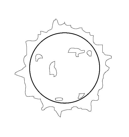 Planet Sun Coloring Page