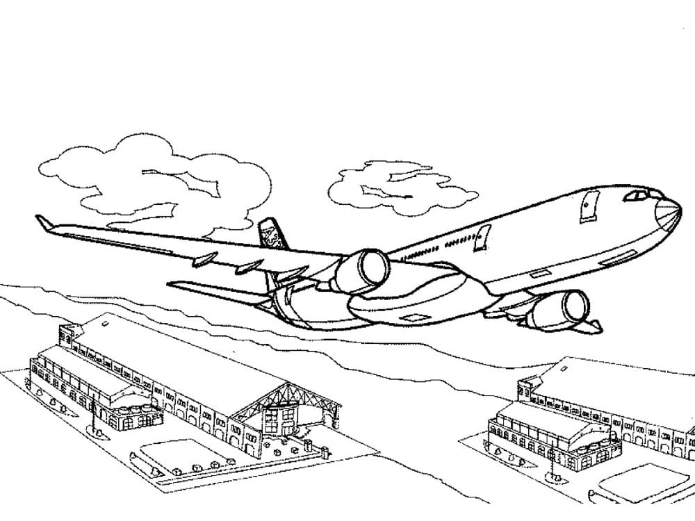 Print Airport Coloring Page