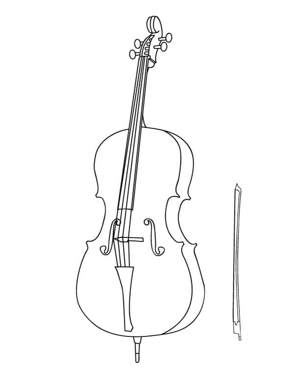 Print Cello Coloring Page