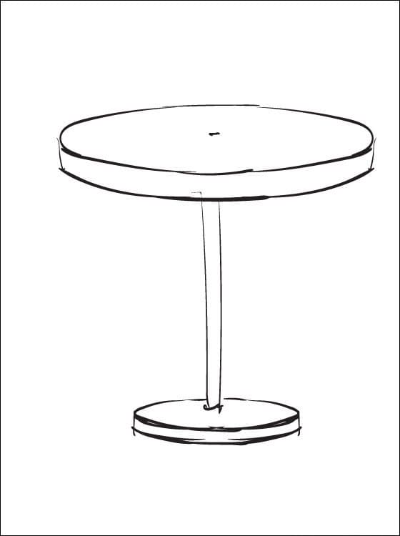 Print Table Coloring Page