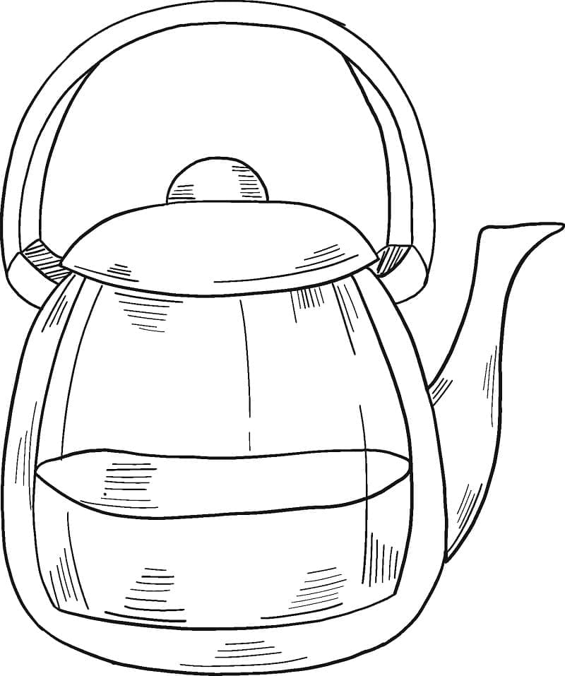 Print Teapot Coloring Page