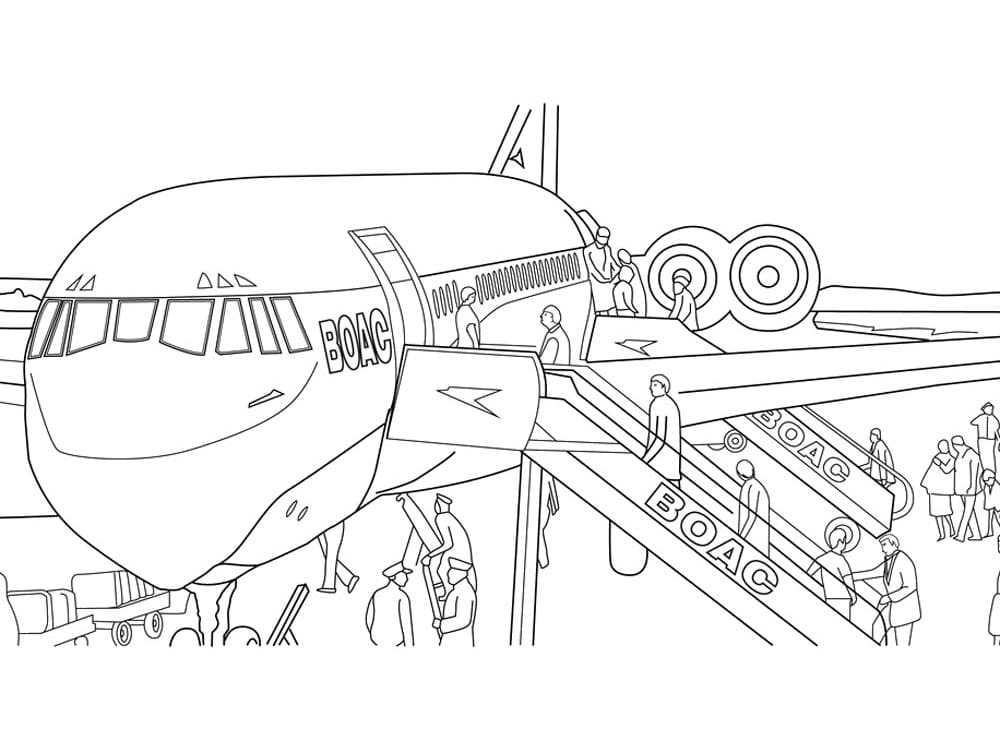 Printable Airport Coloring Page