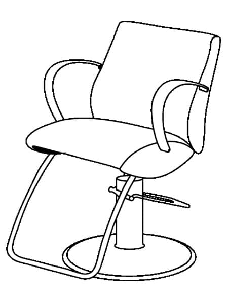 Printable Barber Chair Coloring Page