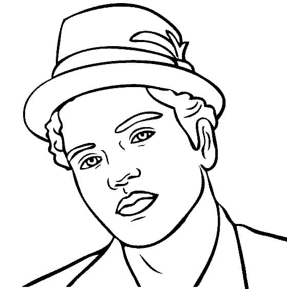 Printable Bruno Mars Coloring Page
