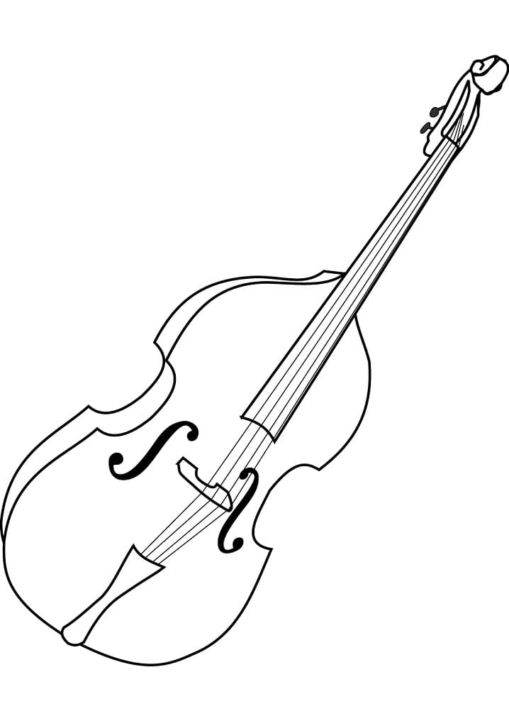 Printable Cello Coloring Page