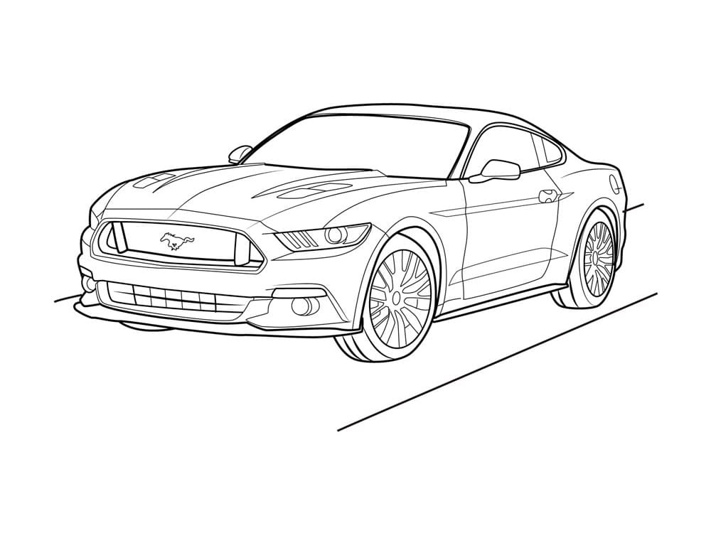 Printable Ford Mustang Coloring Page