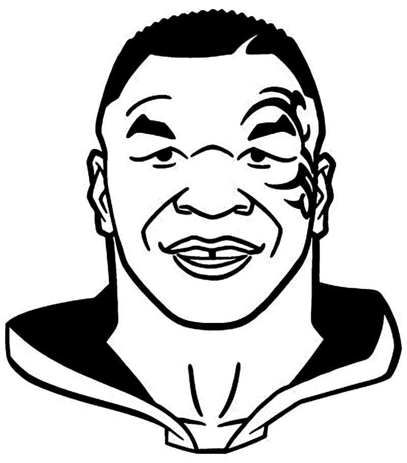 Printable Mike Tyson Coloring Page