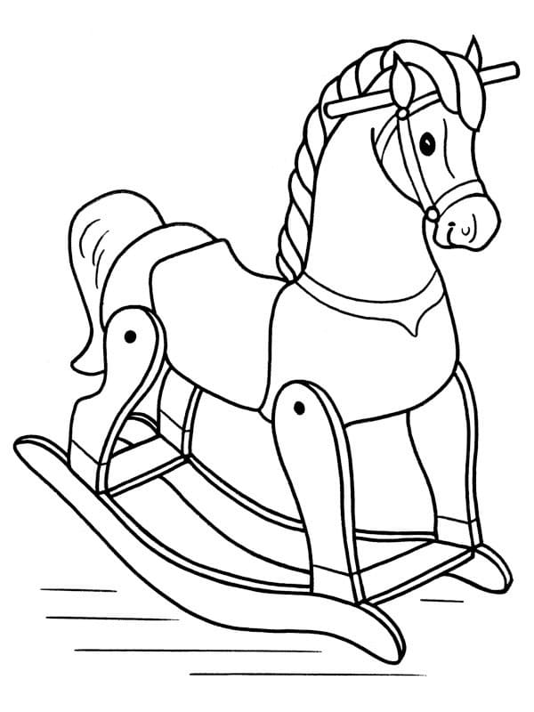 Printable Rocking Horse Coloring Page