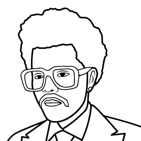 Printable The Weeknd Coloring Page