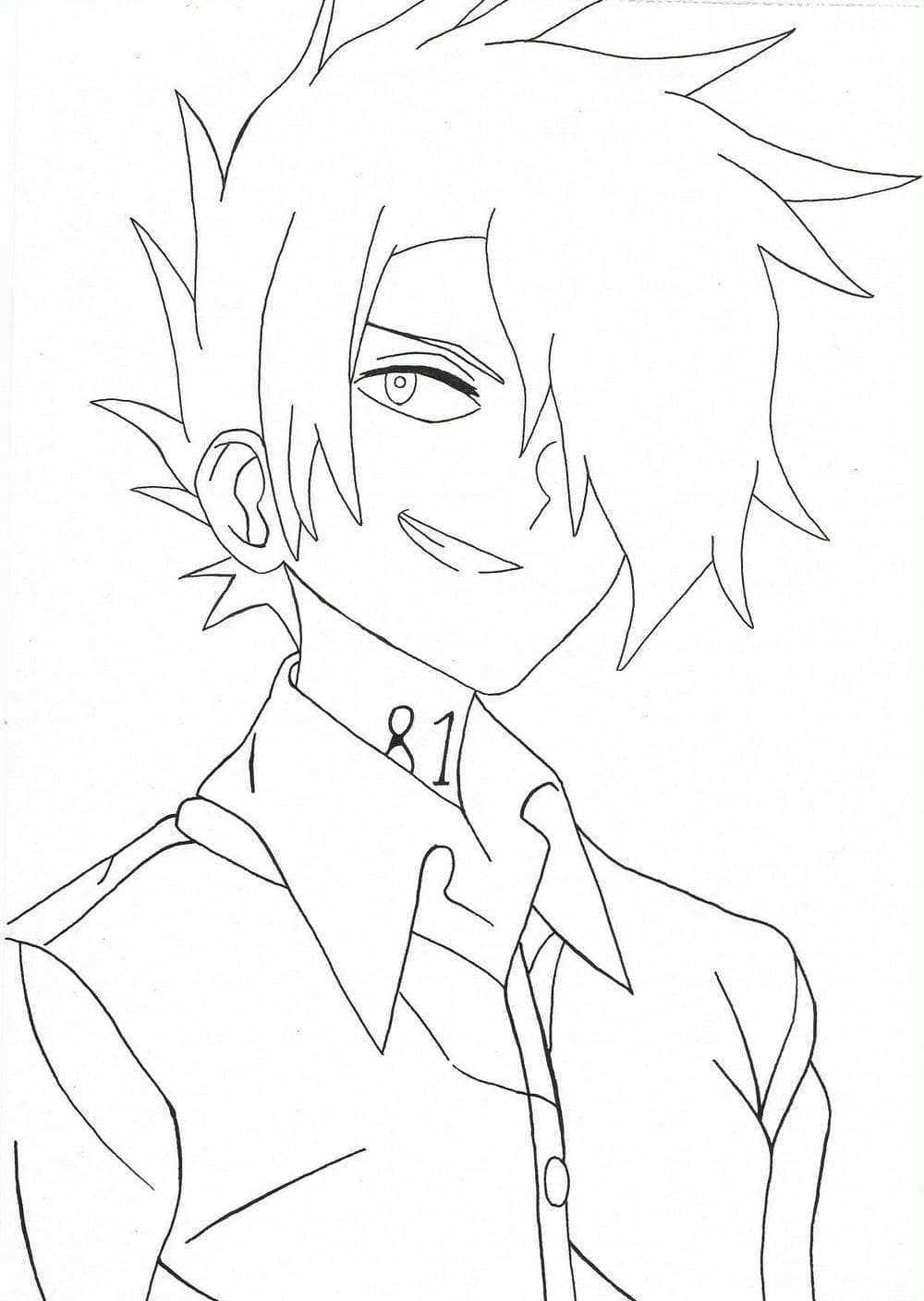 Ray of The Promised Neverland Coloring Page