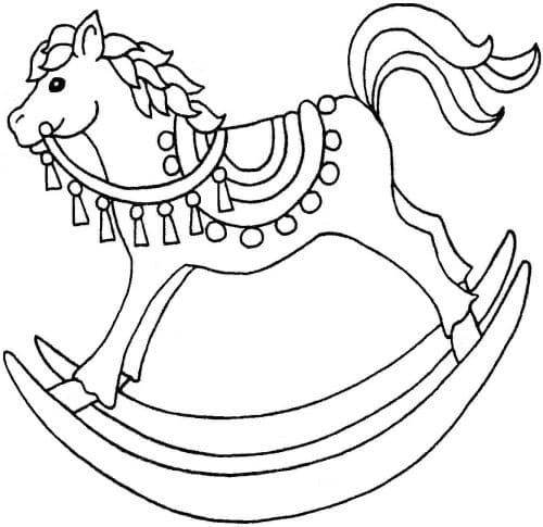 Rocking Horse Printable Coloring Page