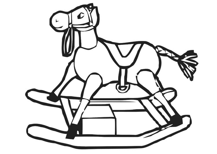 Rocking Horse to Color Coloring Page