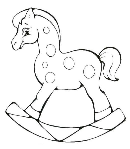 Rocking Horse to Print Coloring Page