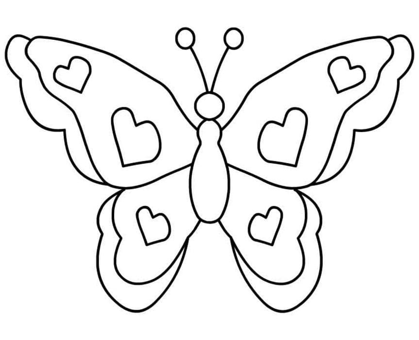 Simple Butterfly Coloring Page