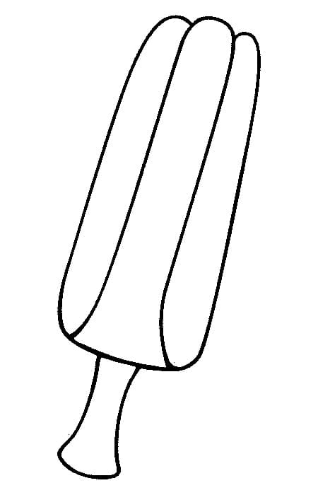 Simple Popsicle Coloring Page