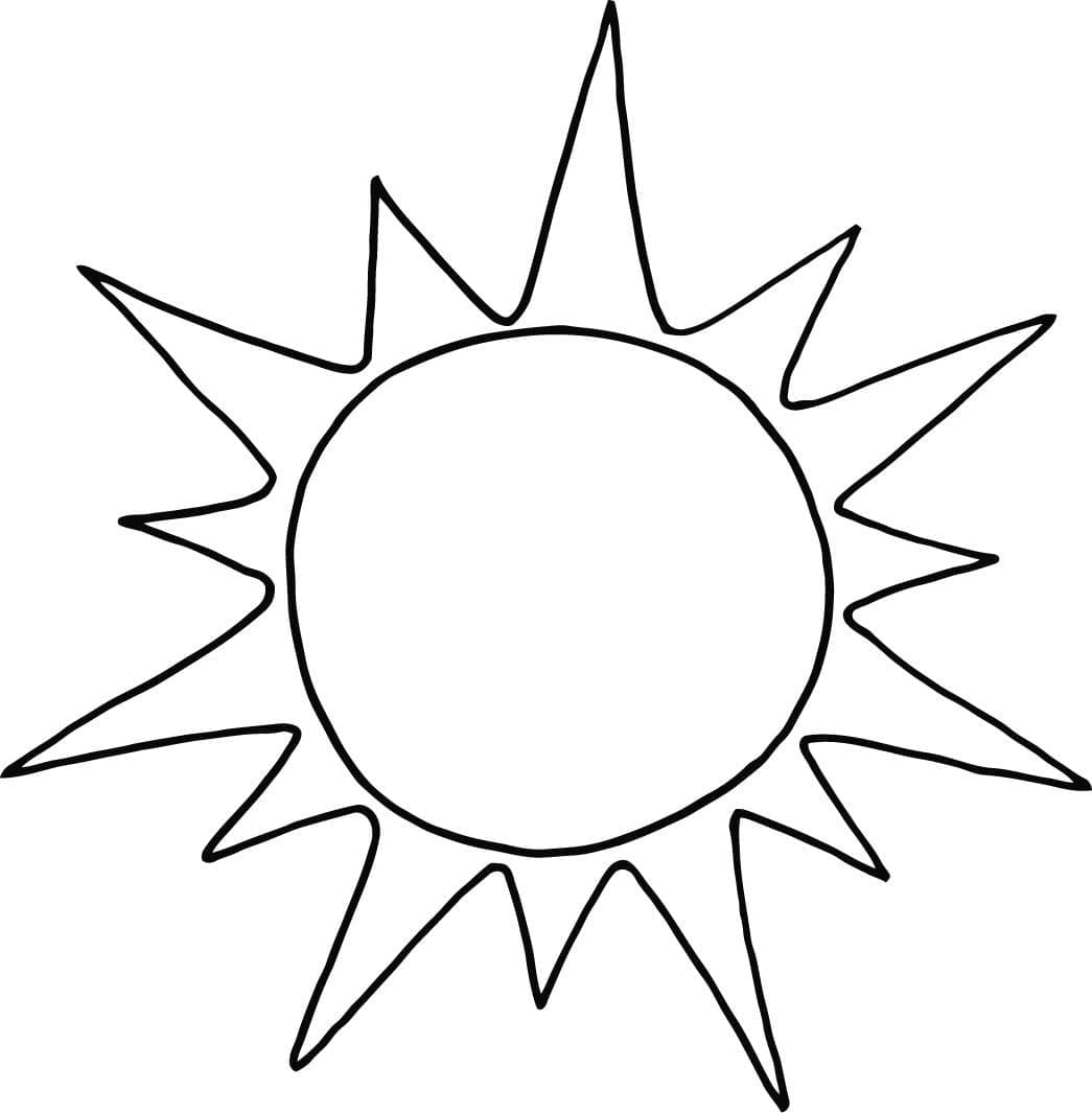 Simple Sun Coloring Page