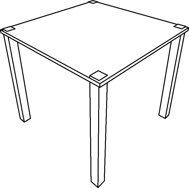 Simple Table Coloring Page