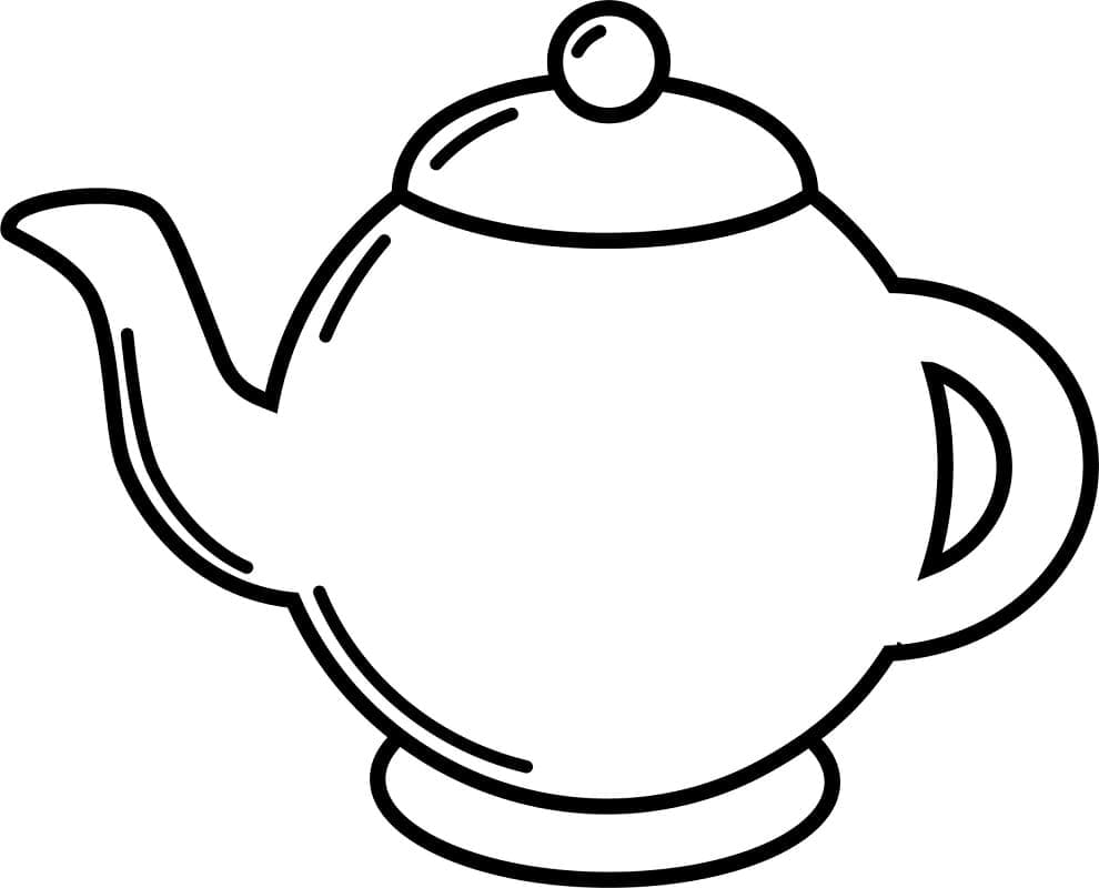 Simple Teapot Coloring Page