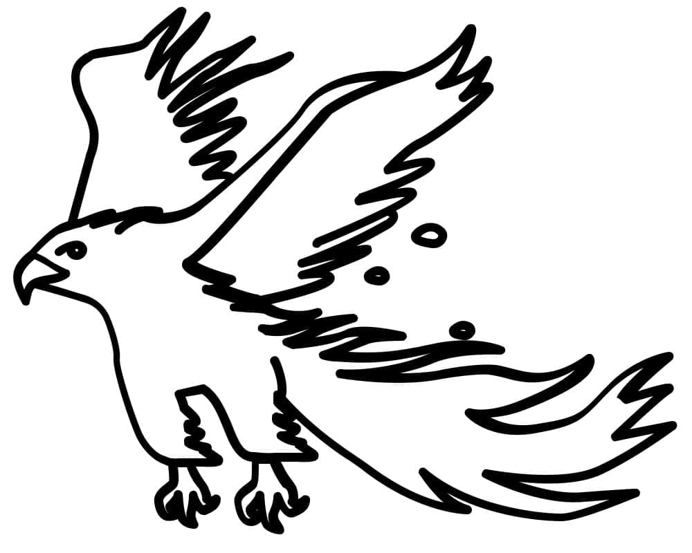 Small Phoenix Coloring Page
