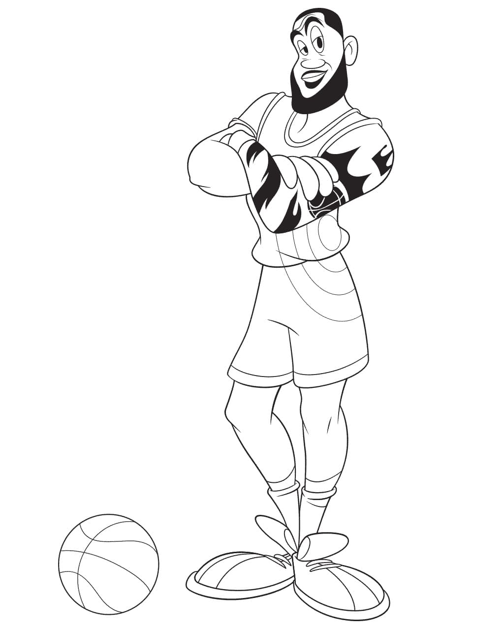 Space Jam 2 LeBron James Coloring Page