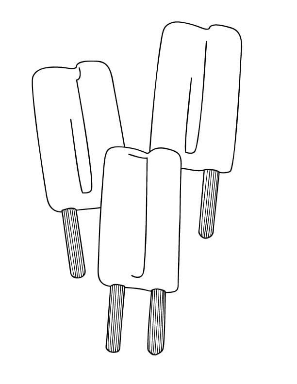 Summertime Popsicle Coloring Page