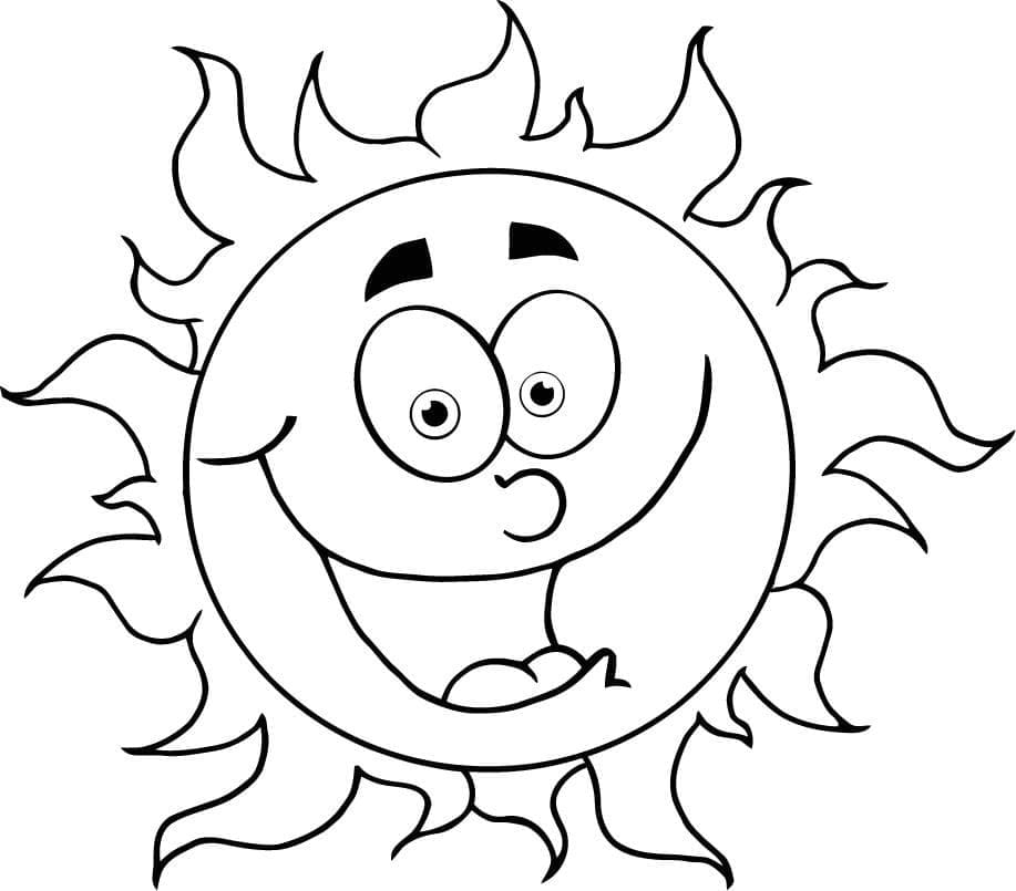 Sun for Kids Coloring Page