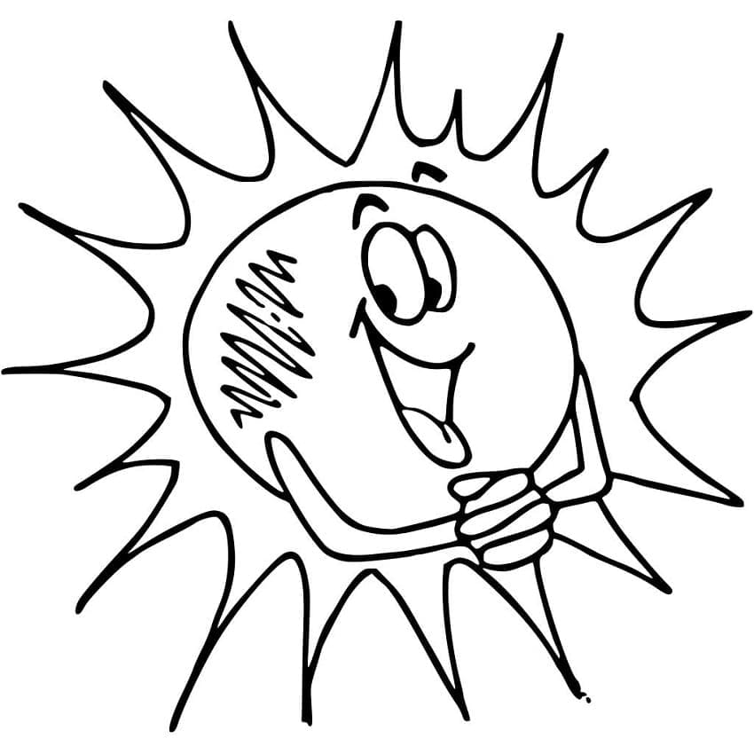 Sun to Color Coloring Page