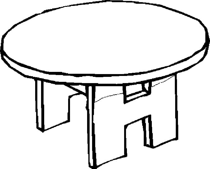 Table Printable Coloring Page