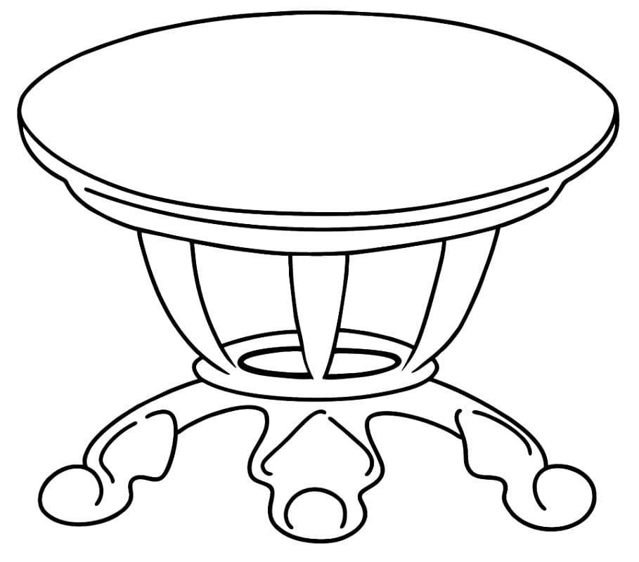 Table to Print Coloring Page